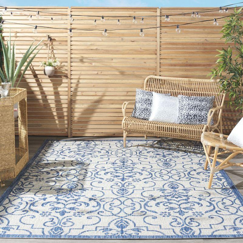 Nourison Garden Party Scroll Indoor/Outdoor Flatweave Area Rug