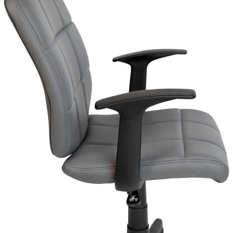 ColorLife Bonavant Mid-Back Quilted Vinyl Swivel Task Office Chair
