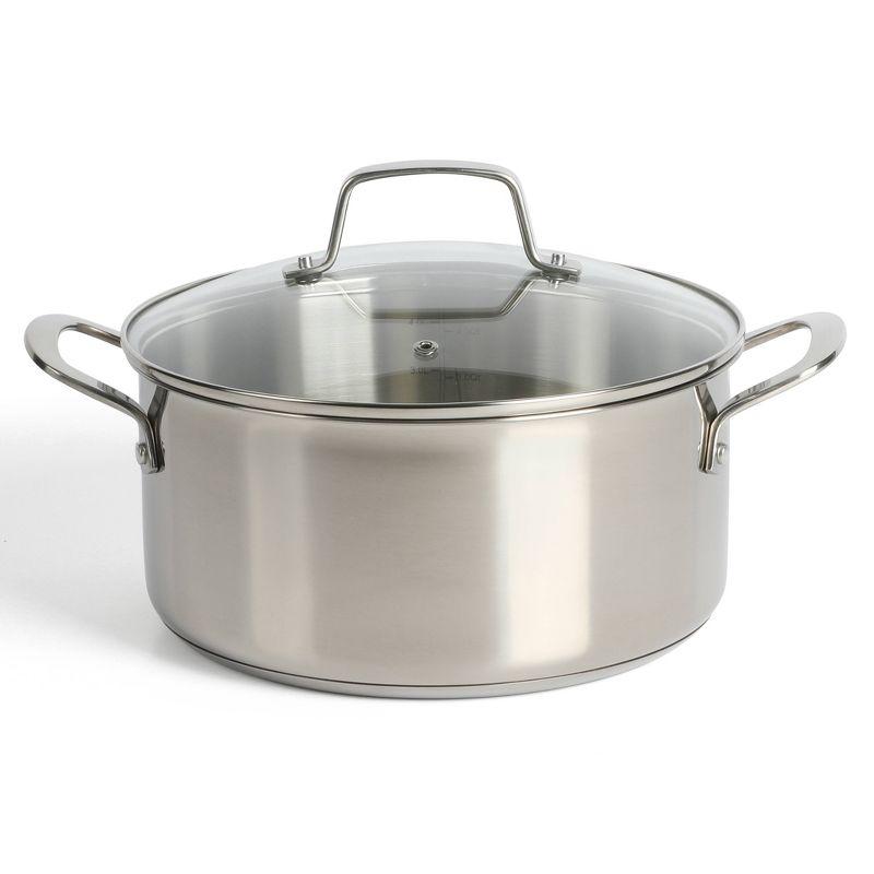 Martha Stewart 5 Quarts qt. Non-Stick Stainless Steel Round Dutch Oven