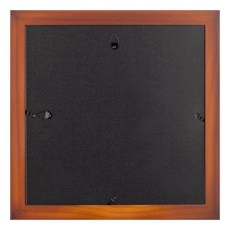 Gallery Solutions 12"x12" Wide Double Mat 8"x8" Photo Frame Walnut Brown