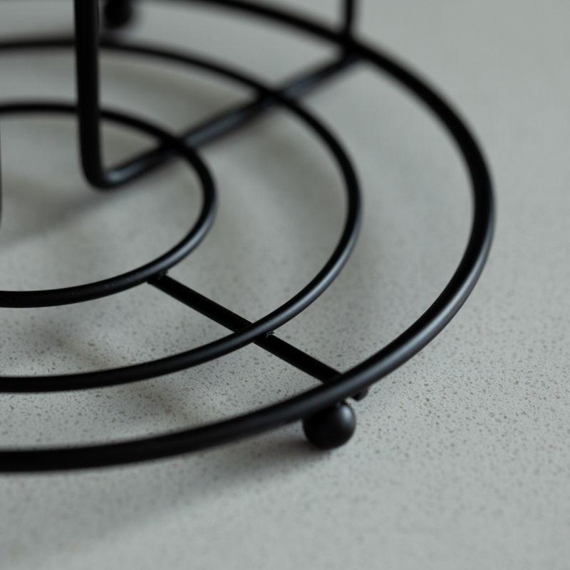 Basicwise Freestanding Black Iron Towel Paper Holder Stand Roll Dispenser with Frame for Kitchen