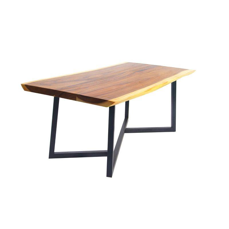 Contemporary Wood Dining Table Brown - Olivia & May: Sleek Design, Seats 6, Non-Extendable