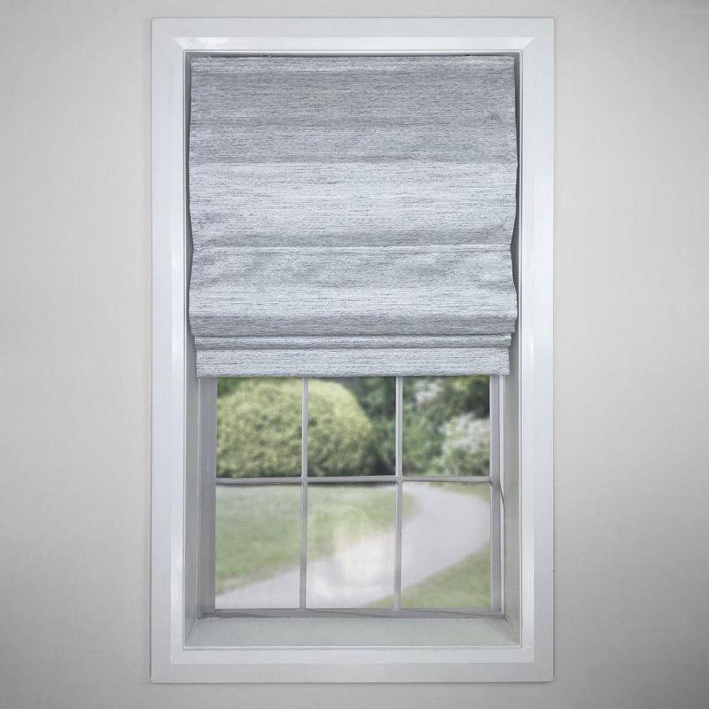 Stone Gray Cordless Blackout Roman Shades 27" x 63"