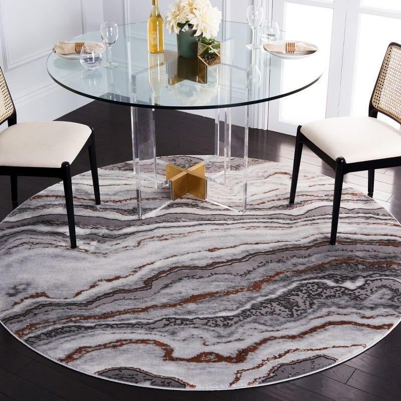 Wade Logan® Swindle Abstract Gray/Blue Area Rug