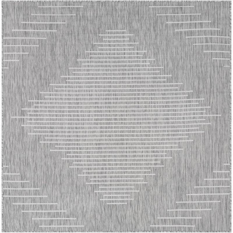 Unique Loom Outdoor Modern Tambor Lines Woven Area Rug