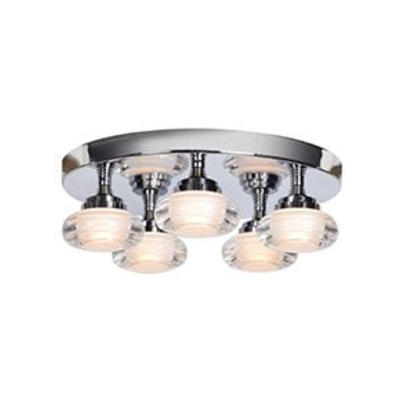 Optix Chrome 5-Light LED Flush Mount Ceiling Fixture