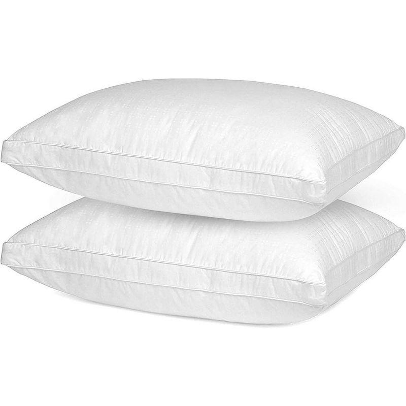 White Queen Size Cotton Down Alternative Pillows (2 Pack)