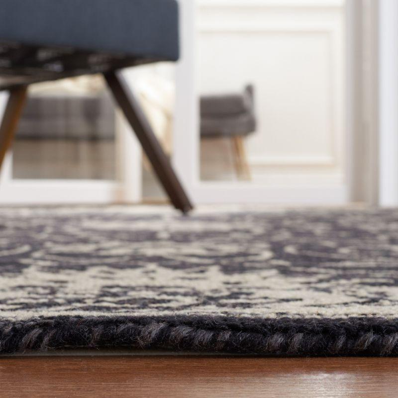 Jardin JAR601 Hand Tufted Area Rug - Black/Ivory - 8'x10' - Safavieh