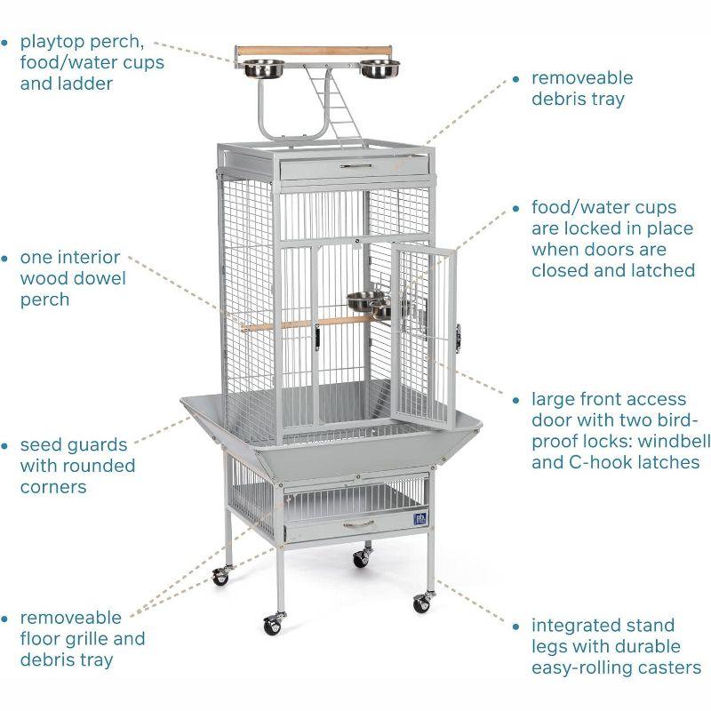 Prevue Pet Products Wrought Iron Select Bird Cage Black Hammerstone 3151BLK