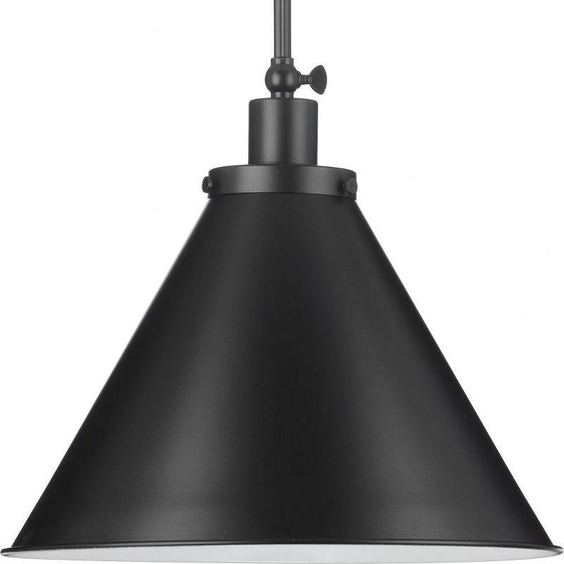 Hinton Matte Black 16" Cone Pendant Light