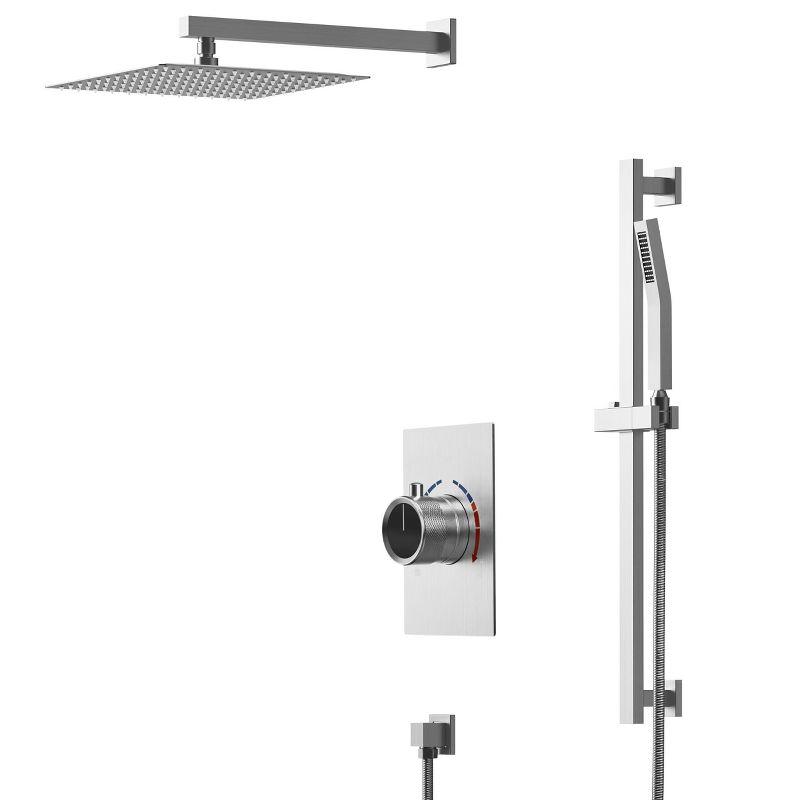 RainfallCascade 10" Pressure Balanced Slide BarShower System with Rough-In Valve