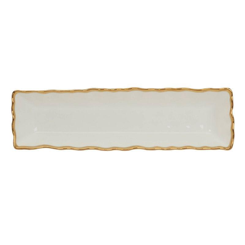 Certified International Regency Cracker Tray Gold