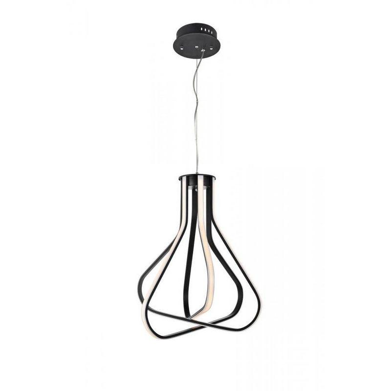 Elegant Lighting Dahlia 3 light in Black Pendant