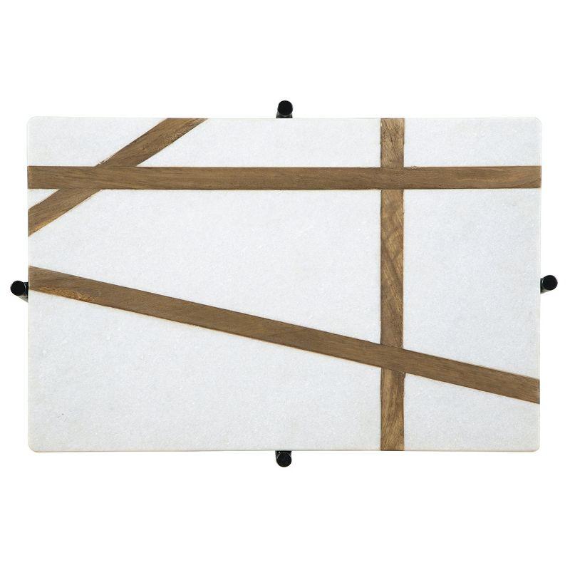 17 Stories Lajoy Marble Top End Table