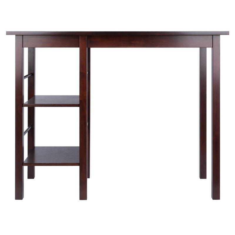 Dining Table Walnut - Winsome: Counter Height, Storage Base, Seats 4, Hardwood