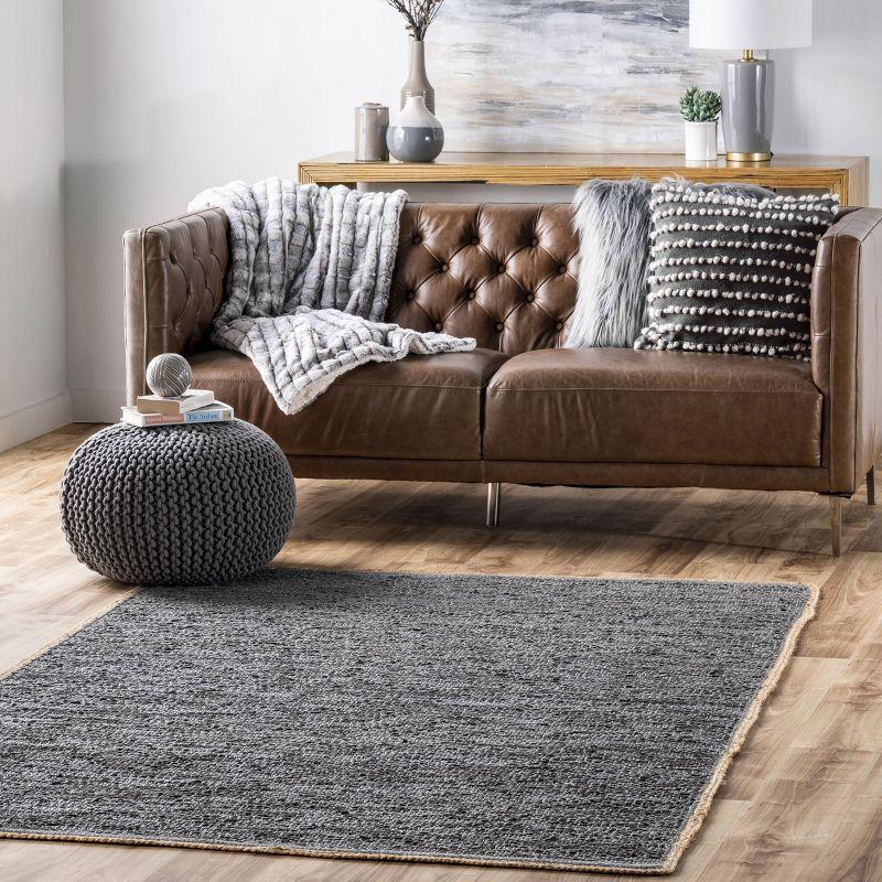 Nuloom Sabby Hand Woven Leather Flatweave Indoor Area Rug