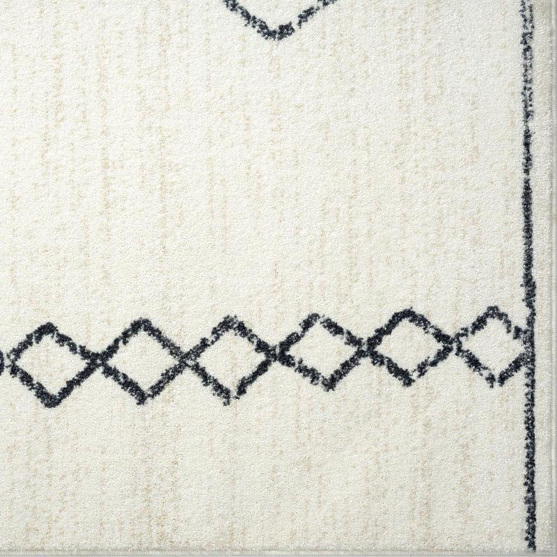 Adilenne Geometric Cream Area Rug