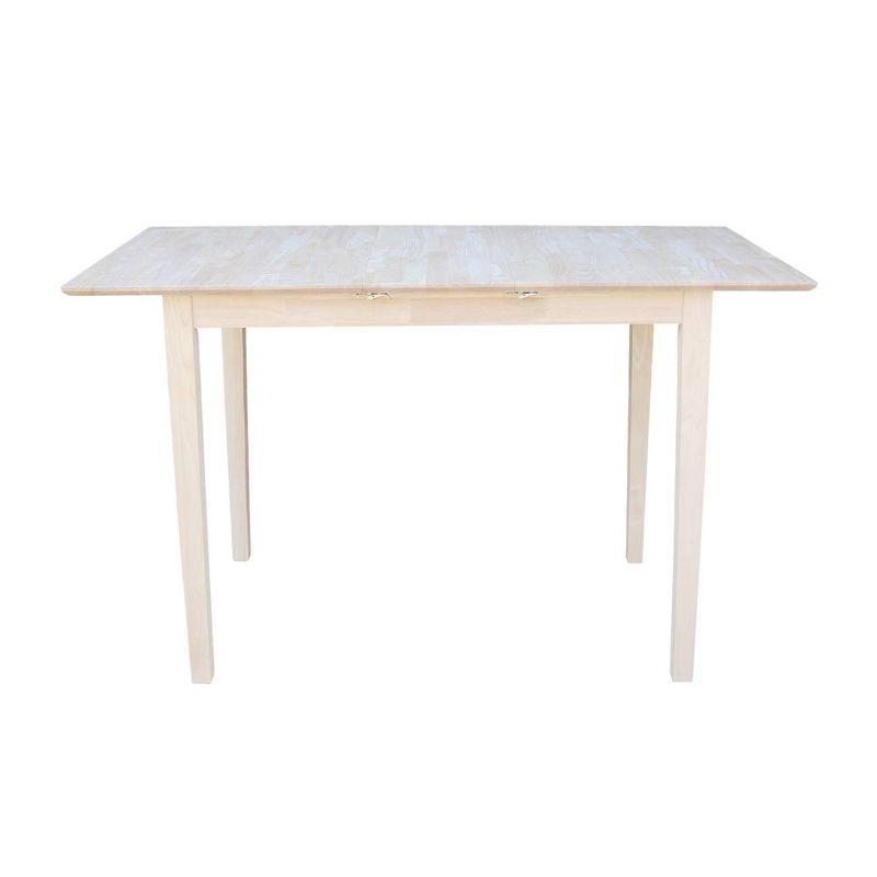 Counter Height Extendable Dining Table with Butterfly Leaf, Solid Wood - International Concepts