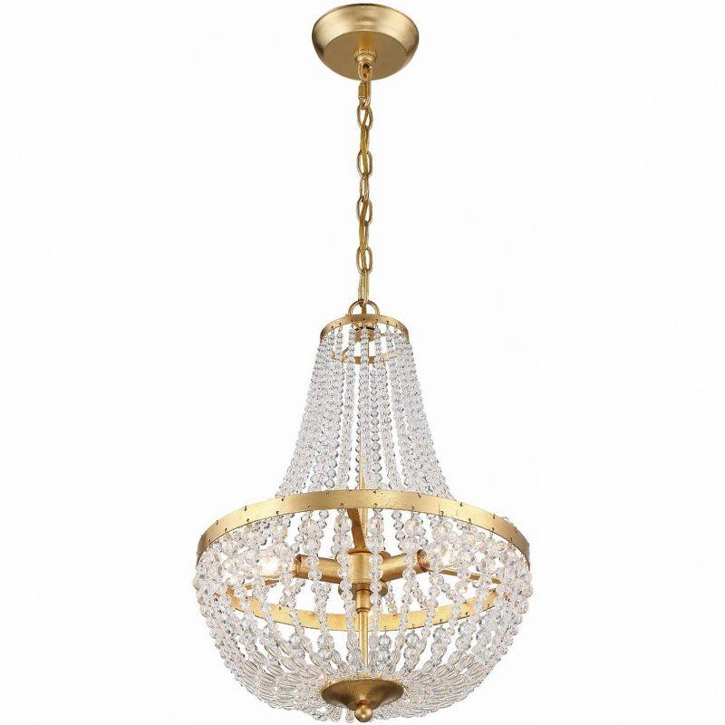 Crystorama Lighting Rylee 3 - Light Chandelier in  Antique Gold