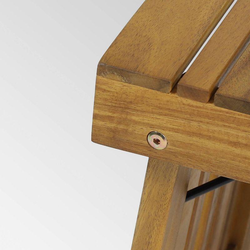 Kyoto Acacia Wood Folding Side Table - Teak - Christopher Knight Home