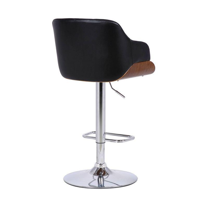 Toby Contemporary Adjustable Barstool with Swivel & Footrest - Armen Living