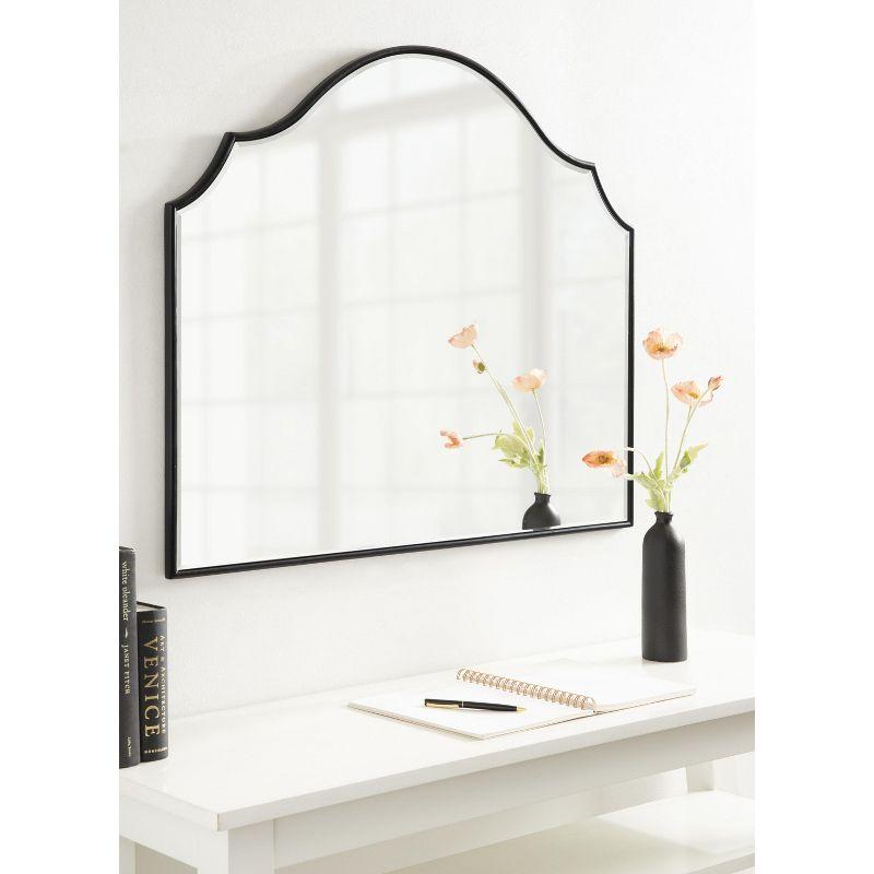 Kate and Laurel Leanna Framed Arch Wall Mirror, 32x28, Black