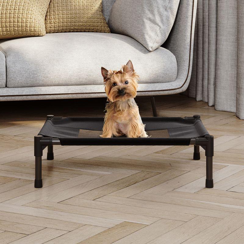 PETMAKER 24.5x18.5-Inch Elevated Dog Bed, Black | Wayfair