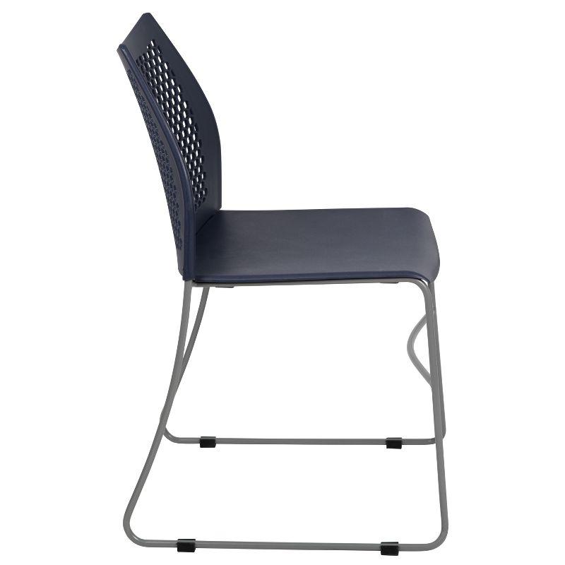 Antonia 661 lb. Capacity Stack Chair with Air-Vent Back and Powder Coated Sled Base