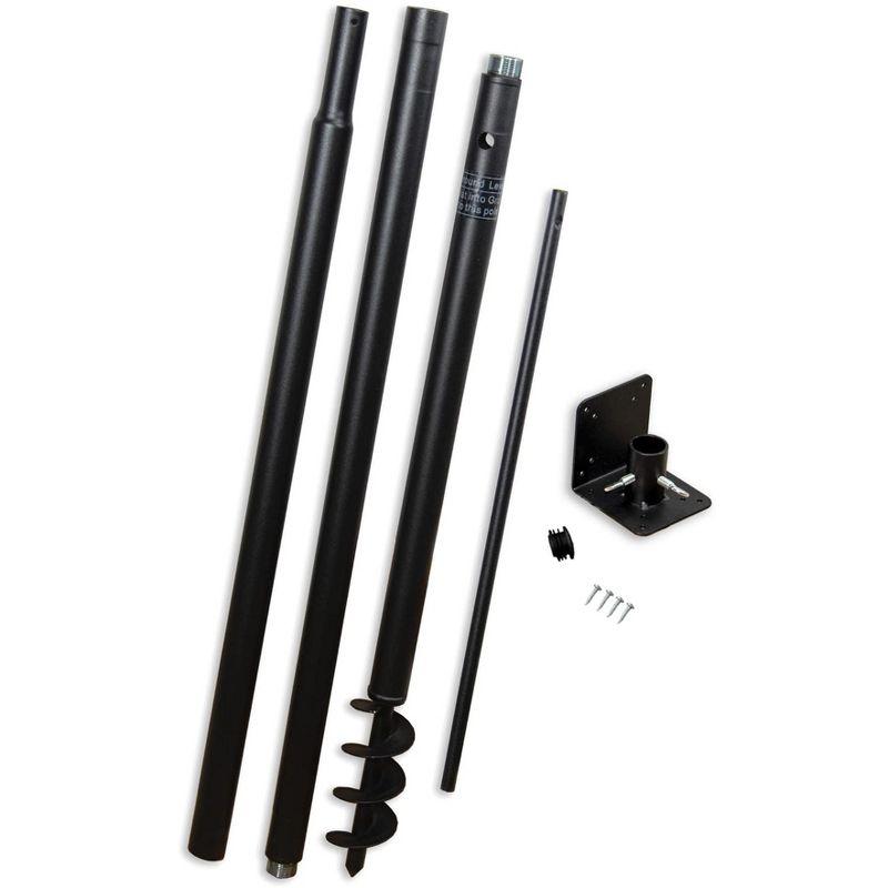 Universal Black Powder-Coated Heavy Duty Mounting Pole Kit