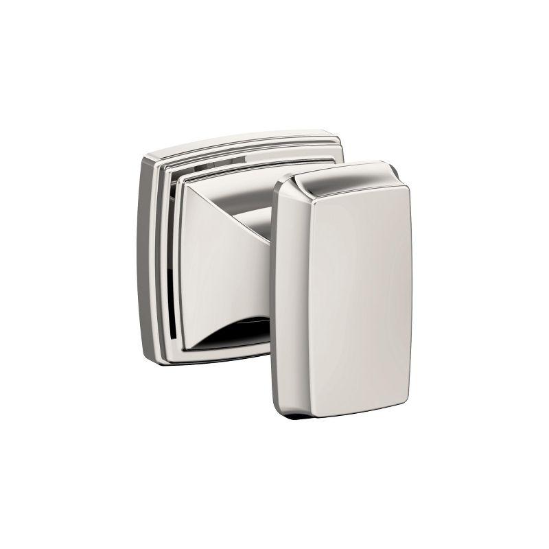 Polished Nickel Single Prong Bathroom Robe Hook