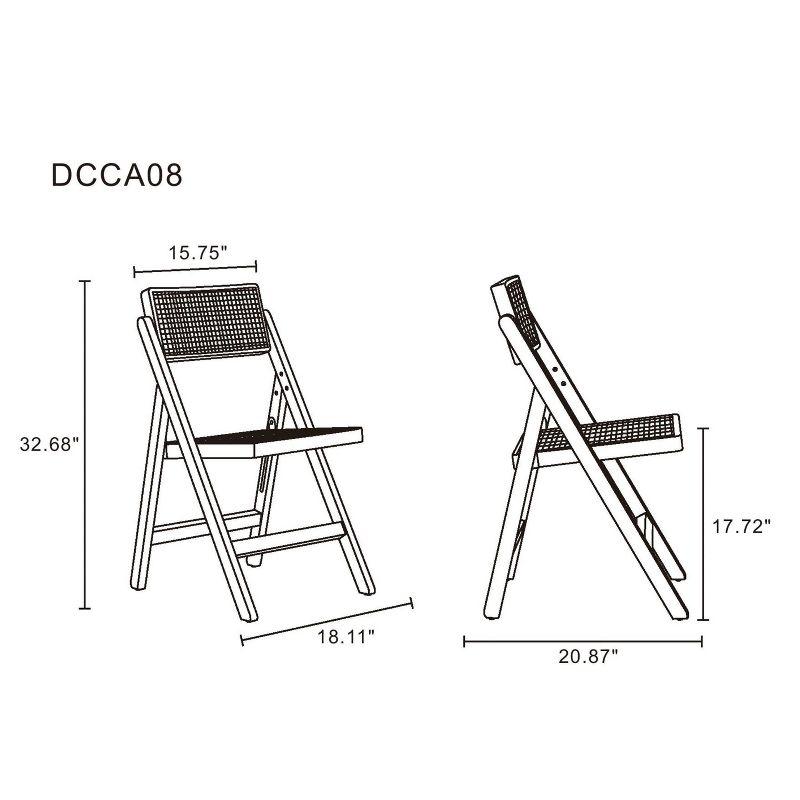 Solid Wood Folding Side Chair