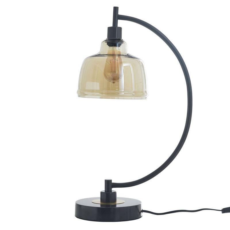 Black Water Table Lamp with Glass Pendant Shade - StyleCraft: Industrial 26" Vintage Accent