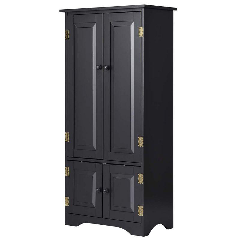 Black MDF 49" Adjustable Shelving Accent Cabinet