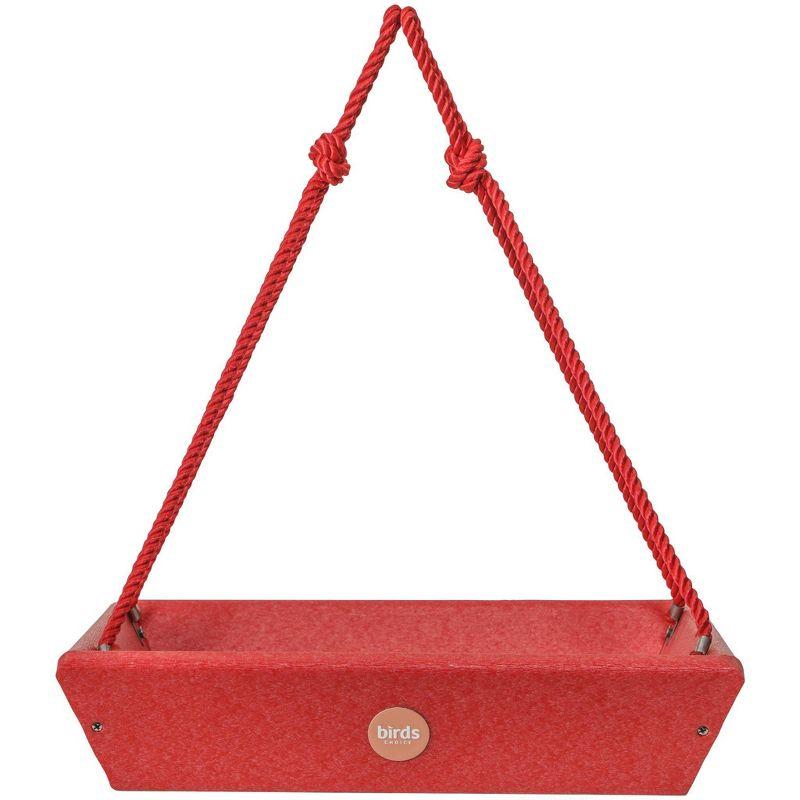 Birds Choice 11.25" Color Pop Collection Recycled Plastic Hanging Tray Bird Feeder