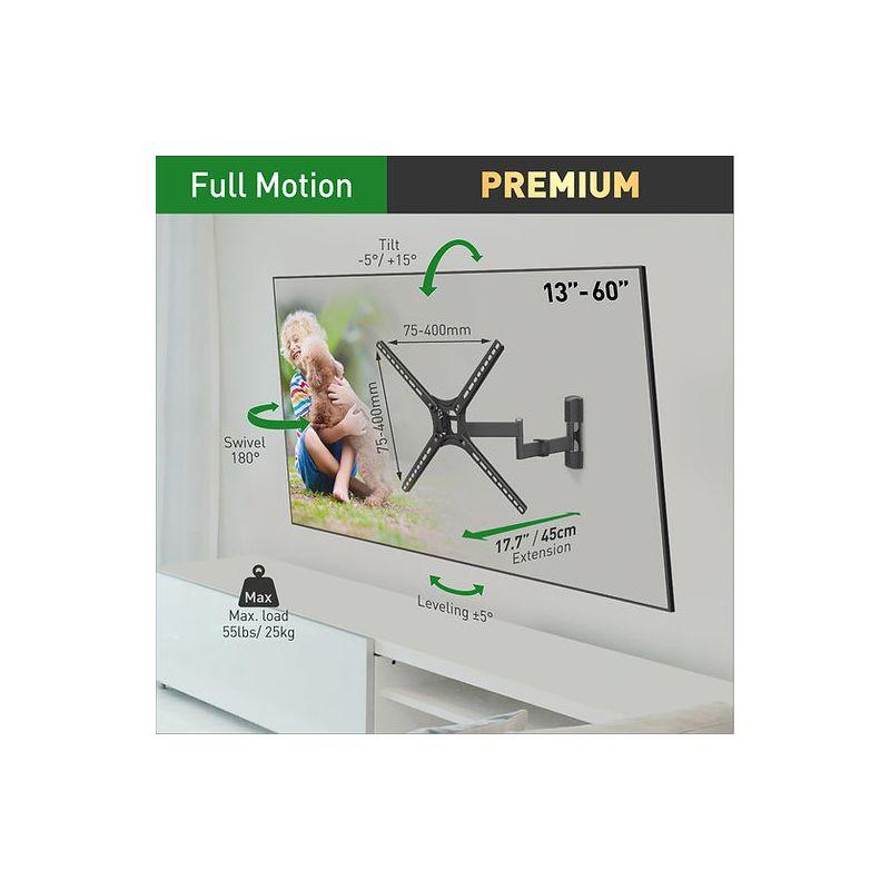 Barkan 13" - 60" Full Motion TV Wall Mount - Extension, Swivel & Tilt
