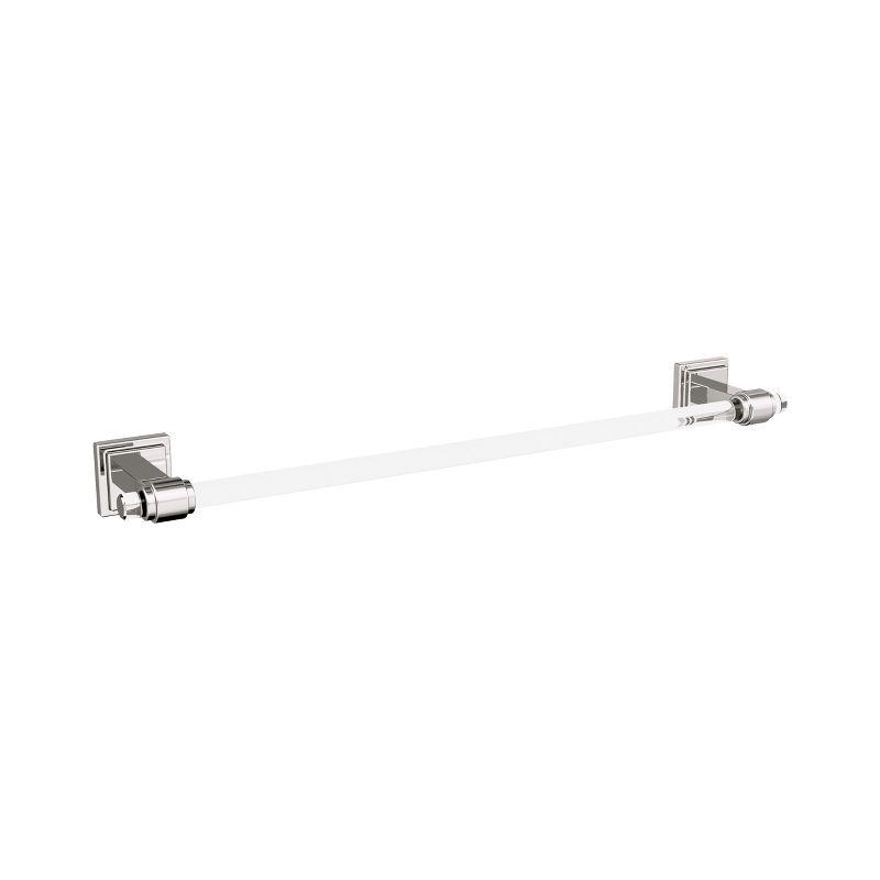 Glacio Clear/Polished Nickel Towel Bar