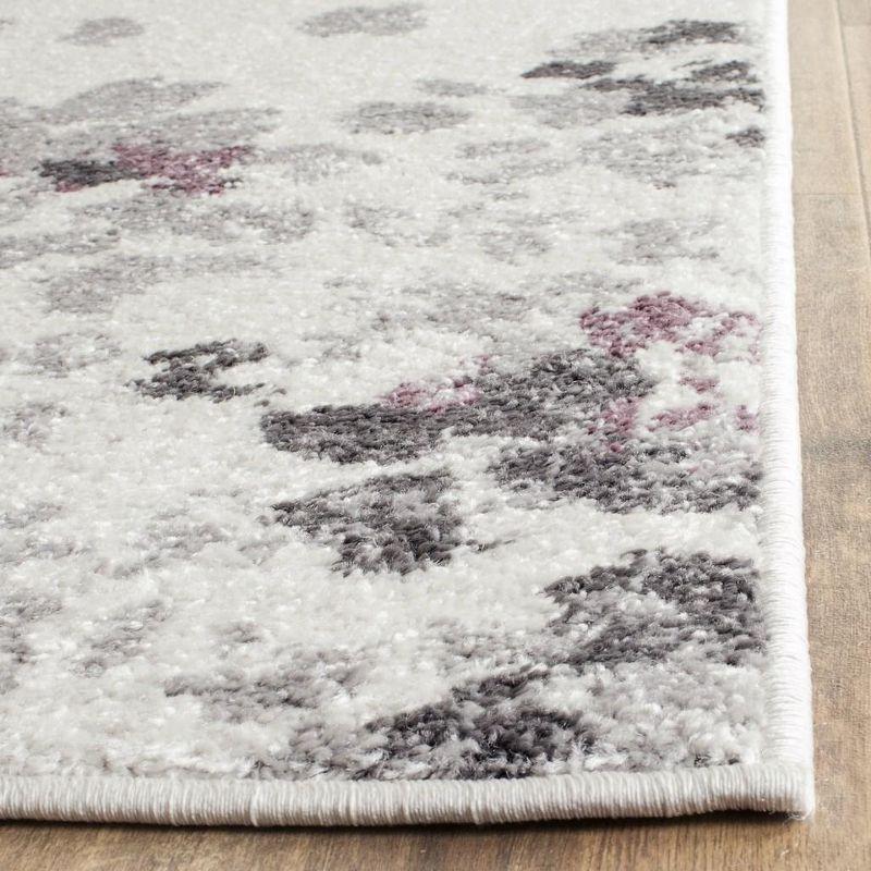 Adirondack ADR115 Machine Made Indoor Area Rug - Ivory/Purple - 4'x4' - Safavieh