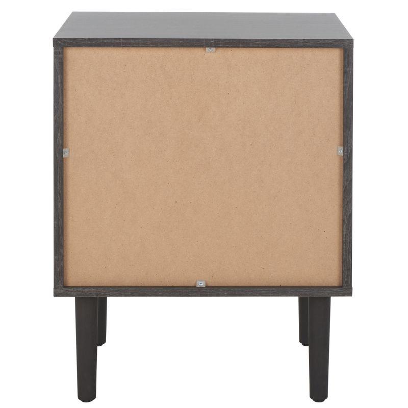 Irelia 2 Drawer Nightstand - Distressed Black/Natural - Safavieh