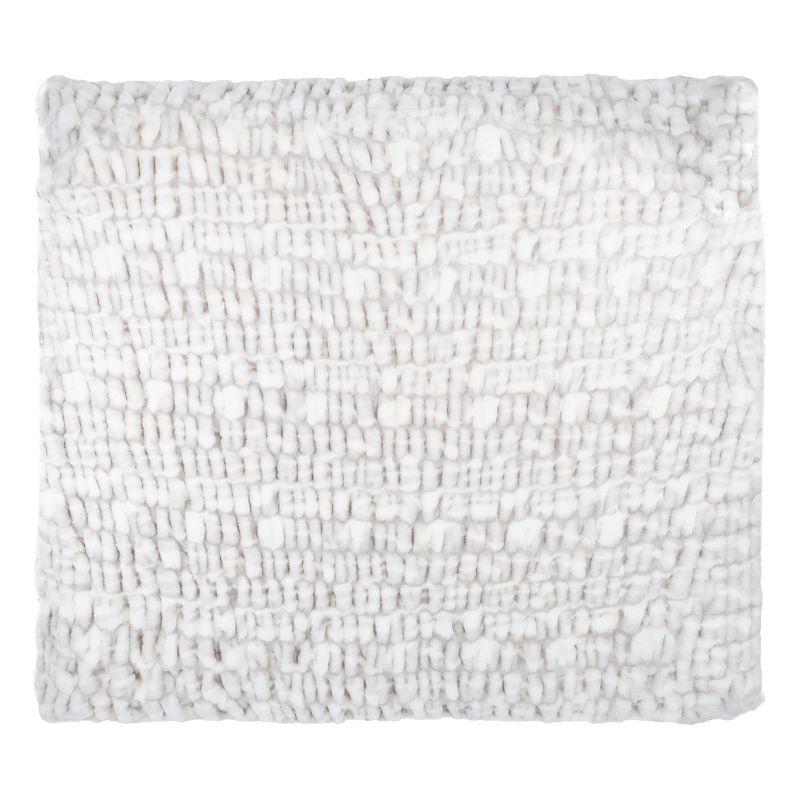 Lavish Home 60x80 Jacquard Faux Fur Blanket