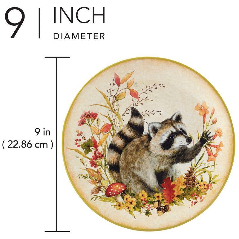 Woodland Critters Set of 4 Dessert Plates