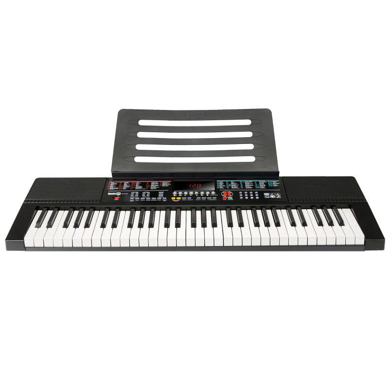 RockJam 61 Key Keyboard Piano Kit with Keyboard Stand, Headphones Sheet Music Stand & Lessons RJ640-XS