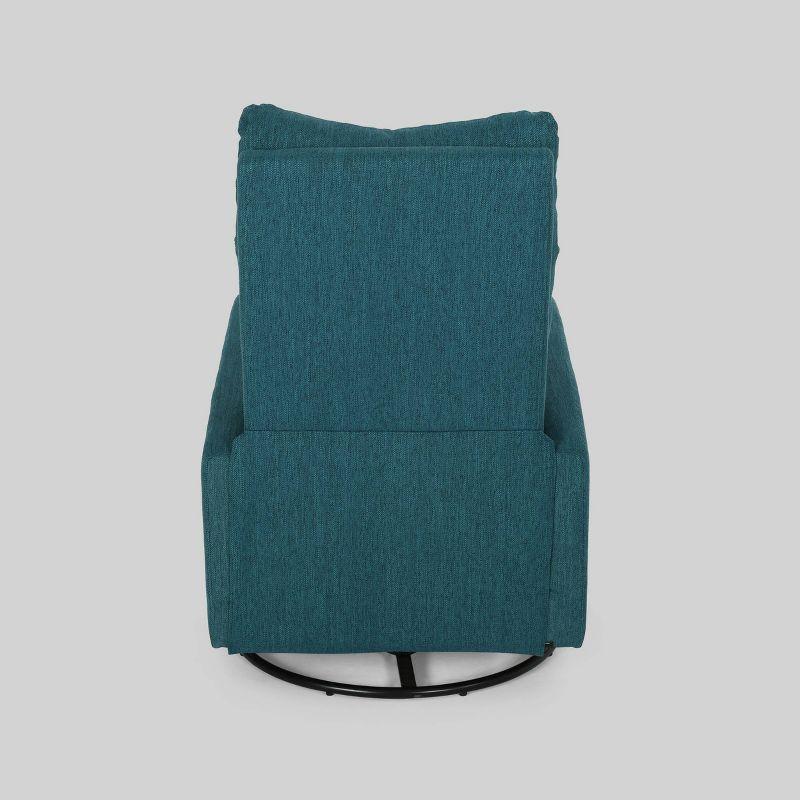Woodglen Contemporary Glider Swivel Recliner Teal: Plush, Tufted - Christopher Knight Home