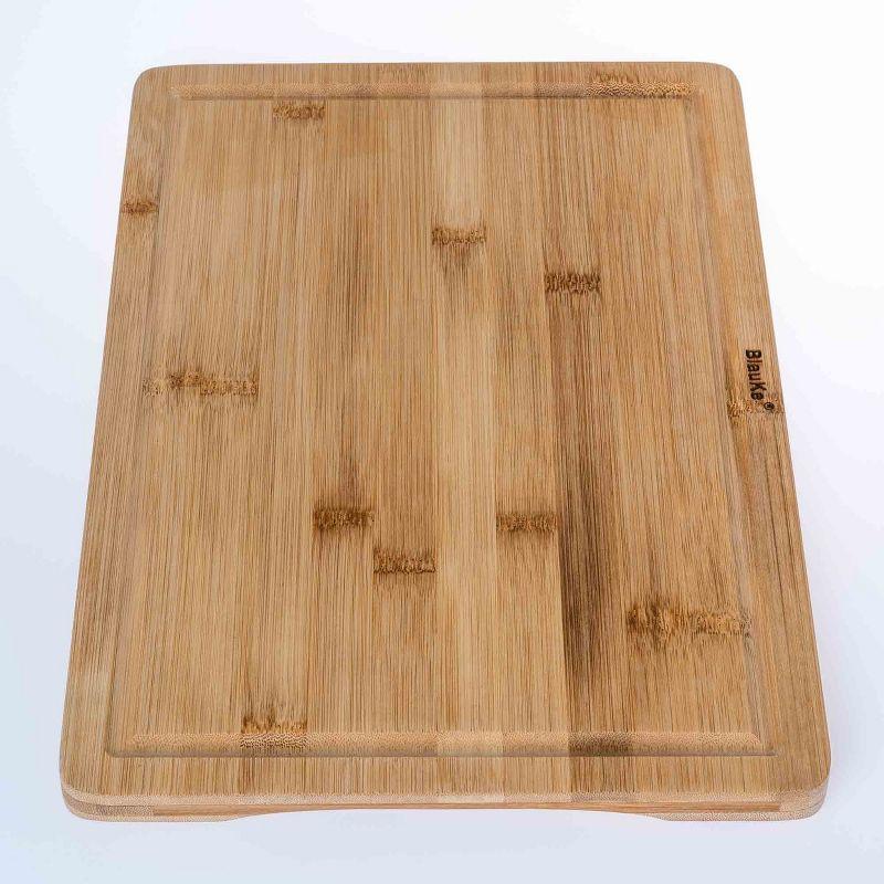 BlauKe 15x10 inch Large Bamboo Cutting Board with Juice Groove