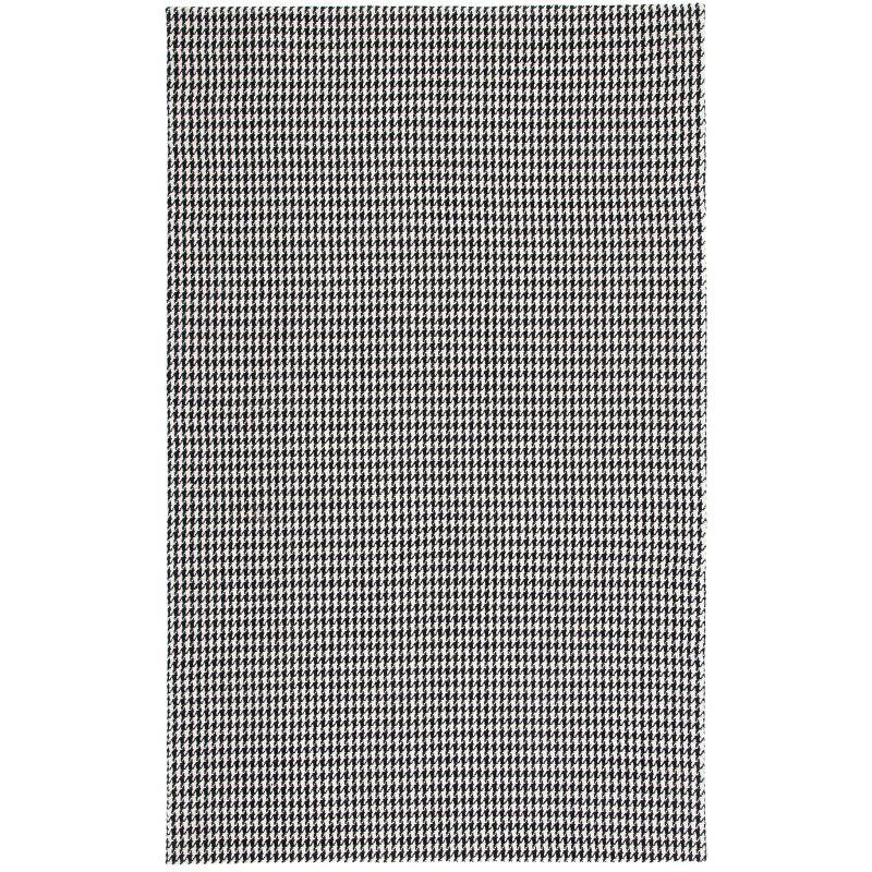 Marbella MRB319 Hand Woven Indoor Accent Rug - Black/Ivory - 3'x5' - Safavieh