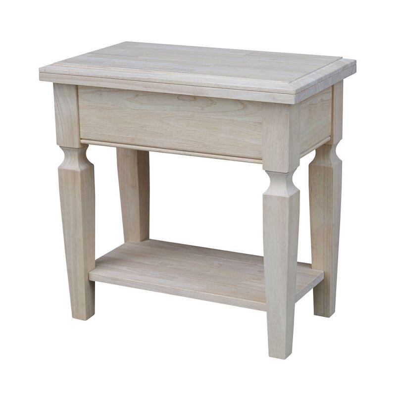 Vista Unfinished Solid Wood Side Table