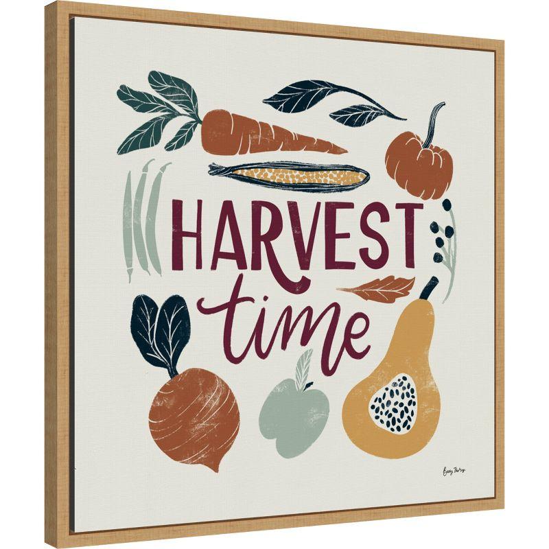 Amanti Art Harvest Lettering I by Becky Thorns Canvas Wall Art Print Framed 22 x 22-in.