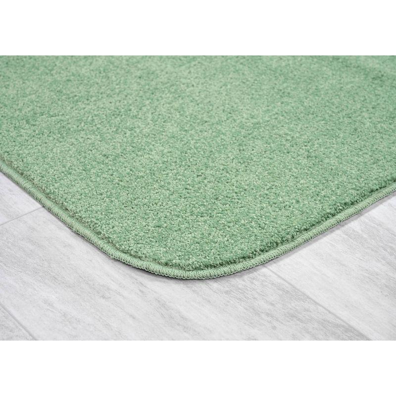 Garland Rug Gramercy 2pc Washable Bathroom Rug Set Deep Fern: Machine Made, Non-Skid, Tufted Mats