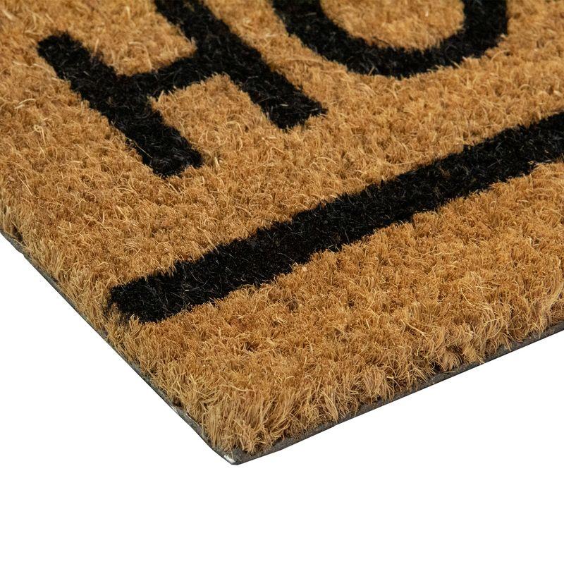 Natural Coir Outdoor Rectangular "Home Is Where the Heart Is" Doormat 16" x 48"