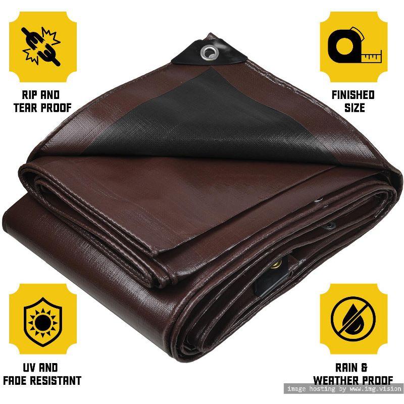 Core Tarps 5 Mil Heavy Duty Polyethylene Tarp, Waterproof, UV Resistant