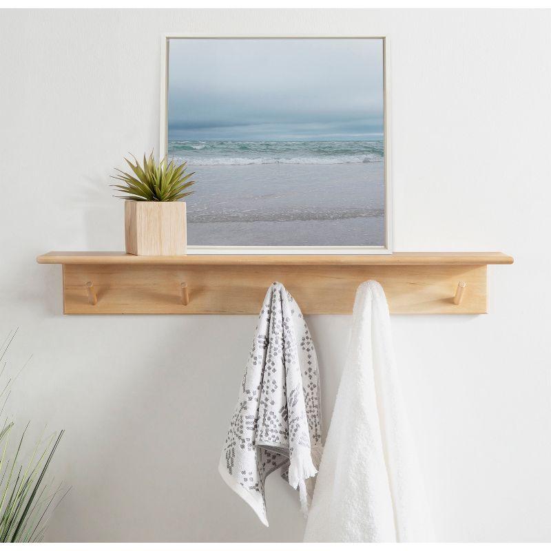 22" x 22" Sylvie Life is a Beach Framed Canvas by Stephanie Klatt - Kate & Laurel: Coastal Wall Decor